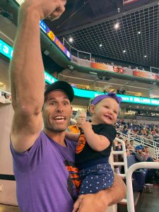 Pinney Cheering On The Phoenix Suns