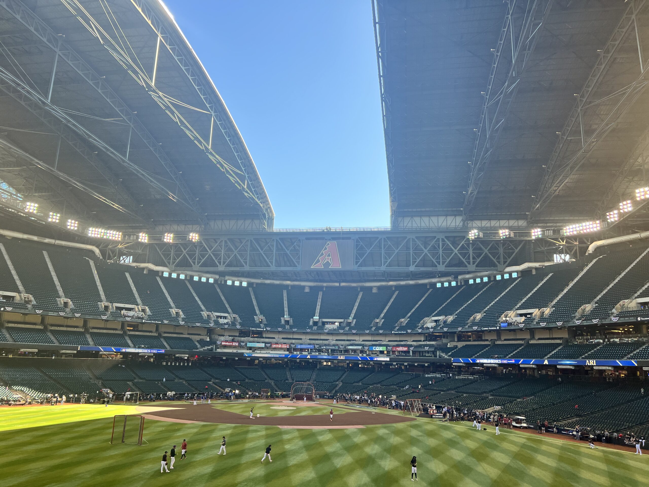 Roof will be open for Game Three. Lovullo weighs in